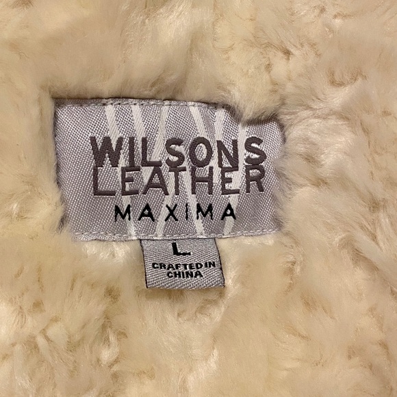 NWT Wilsons Leather Suede Faux Shearling Coat Sz L - Picture 5 of 8